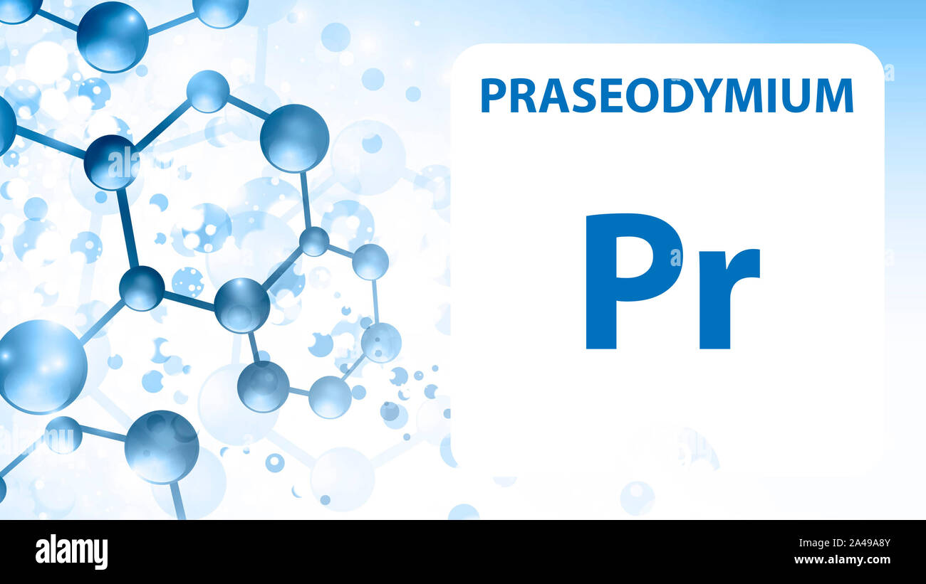 Praseodymium 59 element. Alkaline earth metals. Chemical Element of ...