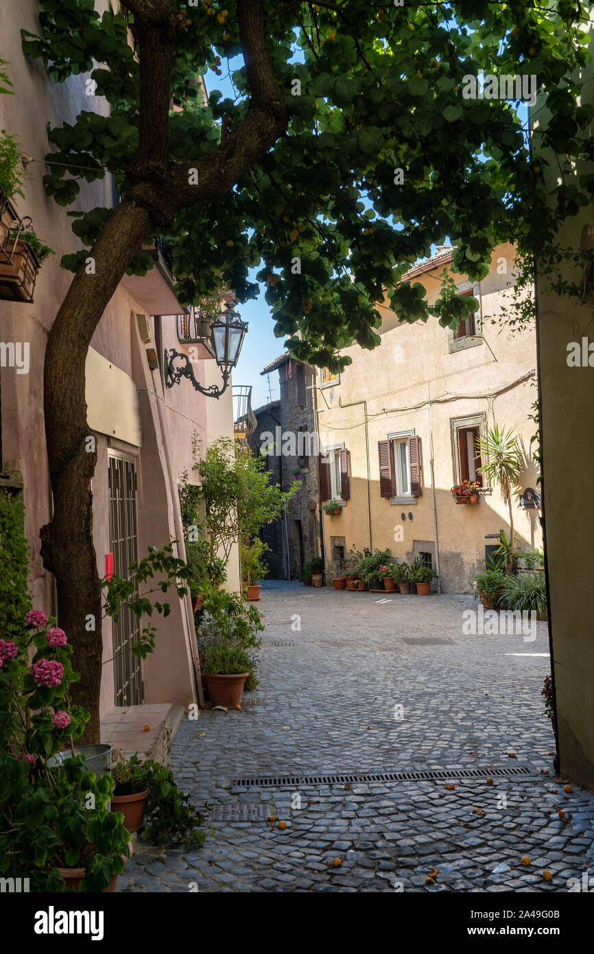 Trevignano Romano, Rome, Lazio, Italy: old village on the Bracciano lake Stock Photo