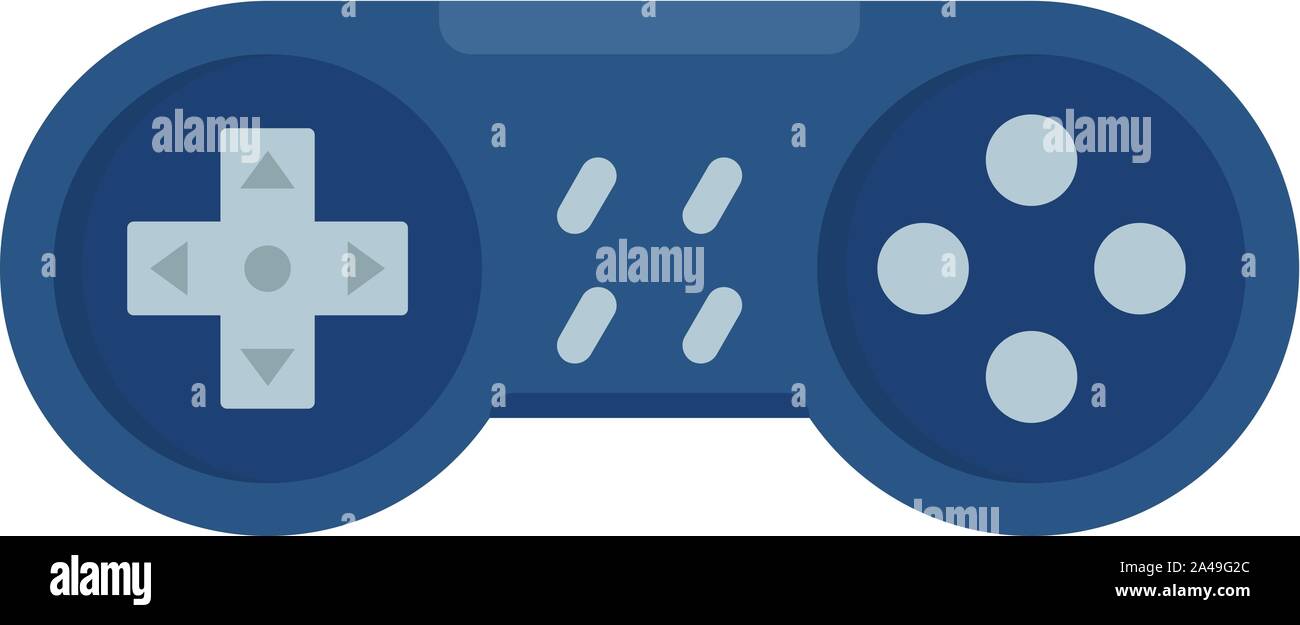 Vintage gamepad icon. Flat illustration of vintage gamepad vector icon ...