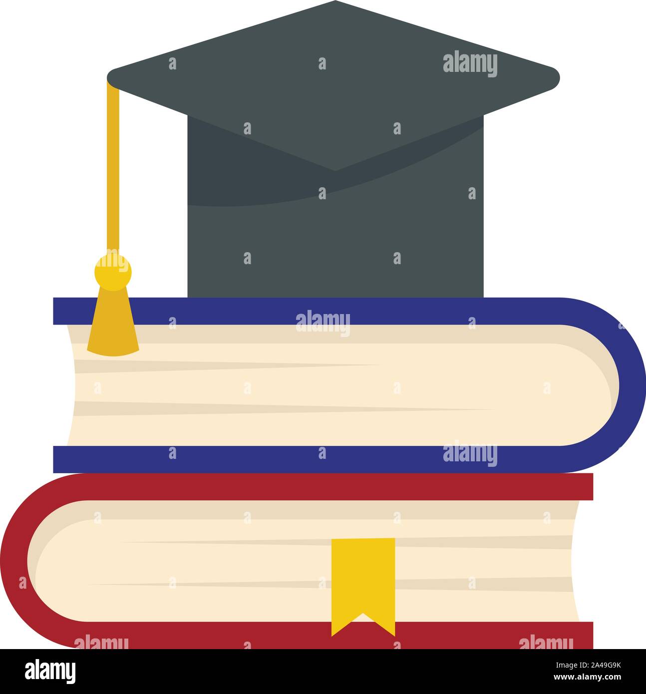 Stack of books icon. Flat illustration of stack of books vector icon ...
