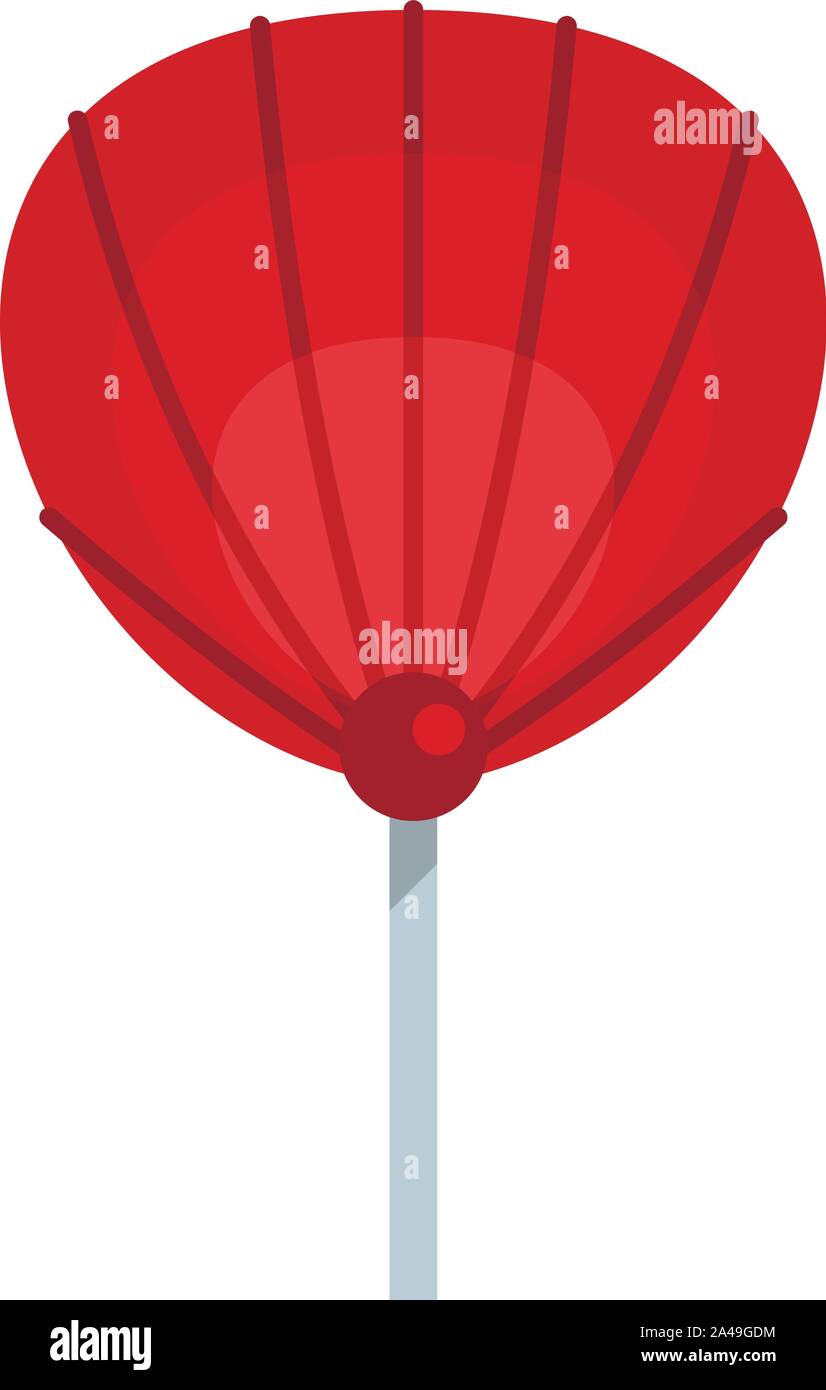 Hand fan stick icon. Flat illustration of hand fan stick vector icon