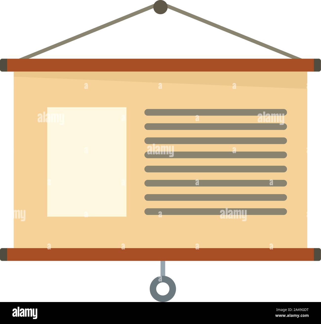 Learning wall banner icon. Flat illustration of learning wall banner ...