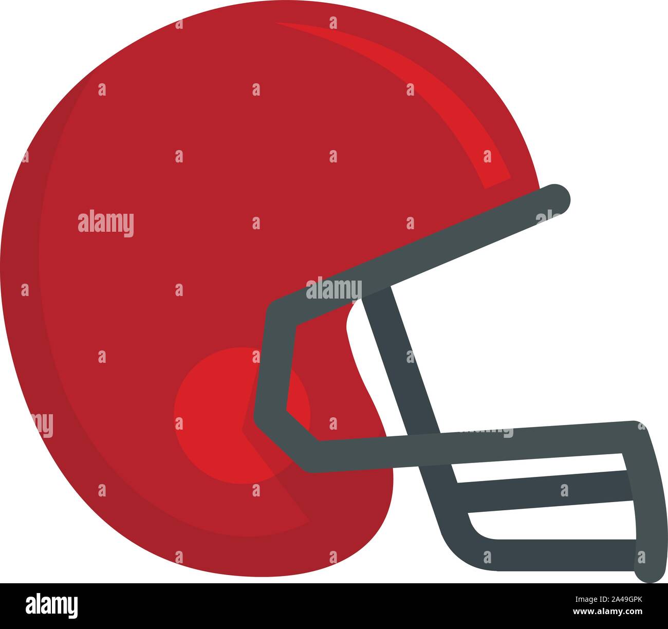 American football helmet icon. Flat illustration of american football
