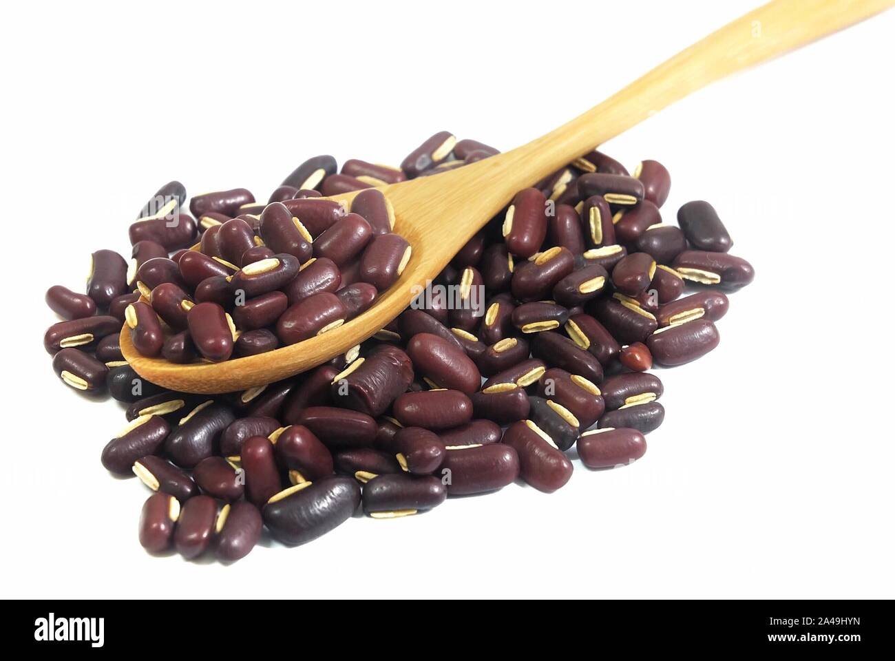 Cuisine and Food, Close Up of Raw and Uncooked Dried Kidney Beans Isolated on White Background