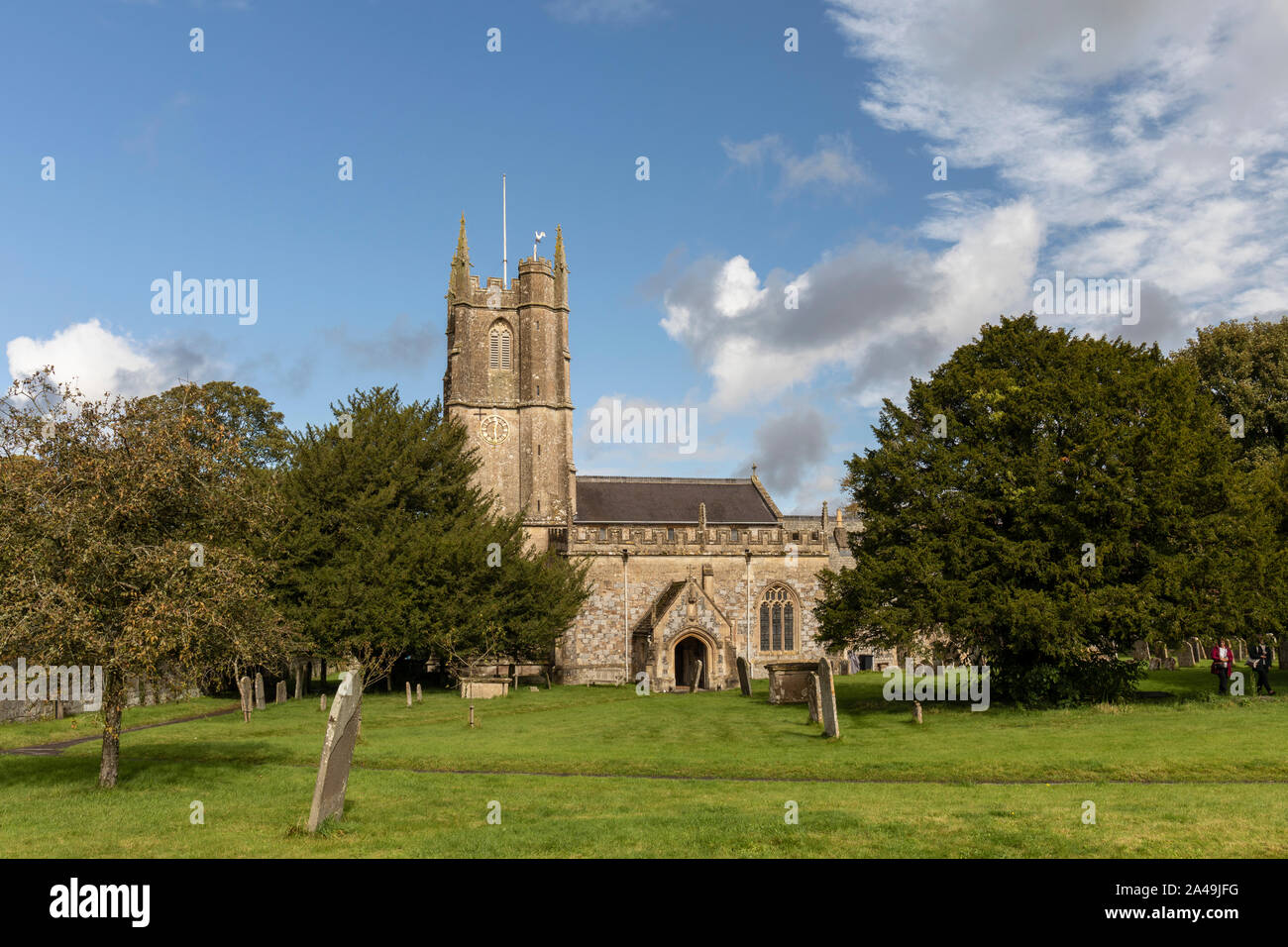 St James Church Avebury a Grade 1 listed building, Avebury, Wiltshire, England, UK Stock Photo