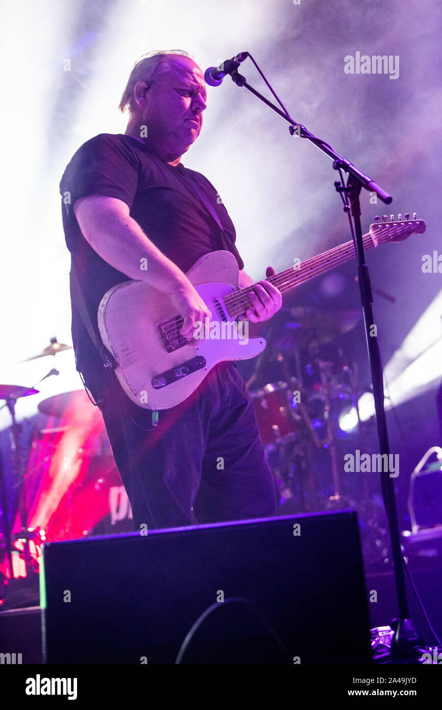 Turin Italy. 12 October 2019. The American alternative rock band PIXIES performs live on stage at OGR Officine Grandi Riparazioni during the 'European Tour 2019'. Stock Photo