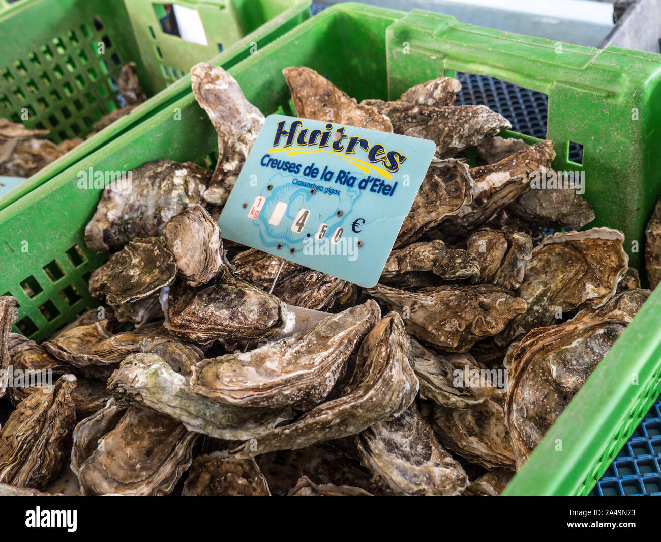 Brittany fish market concarneau bretagne france hires stock