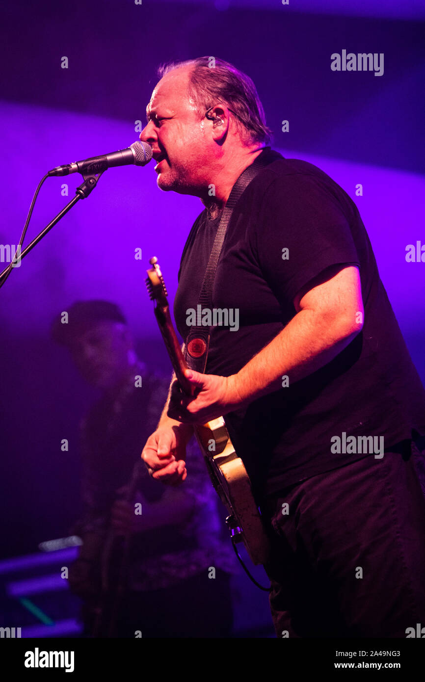 Turin Italy. 12 October 2019. The American alternative rock band PIXIES performs live on stage at OGR Officine Grandi Riparazioni during the 'European Tour 2019'. Stock Photo