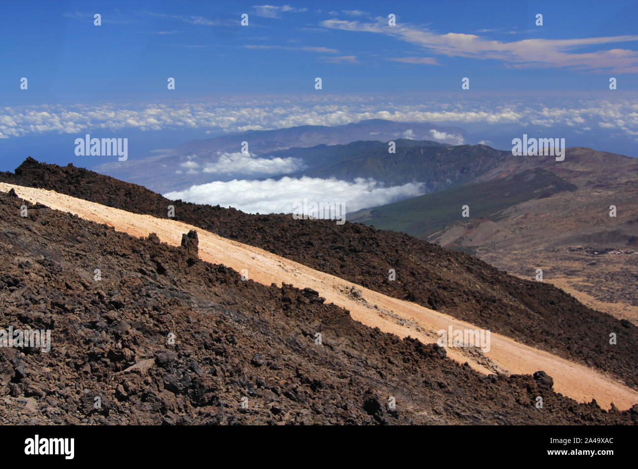 rubble, Cable Car level, Mount Teide volcano, National Park, Tenerife, Canary Islands, Spain