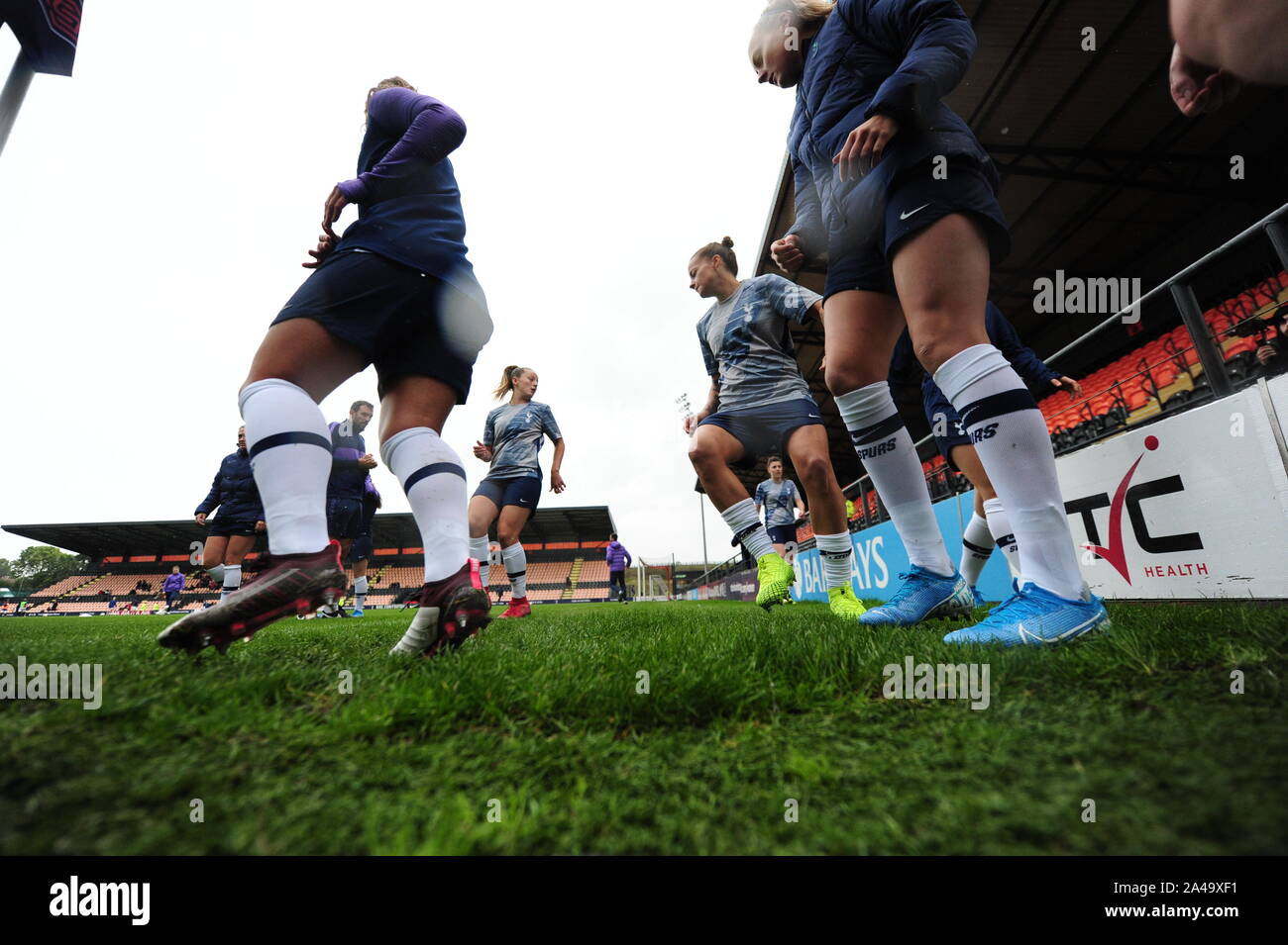 A general view of Tottenham Hotspur players before the FA Women's Super League match at The Hive, Barnet. Stock Photo