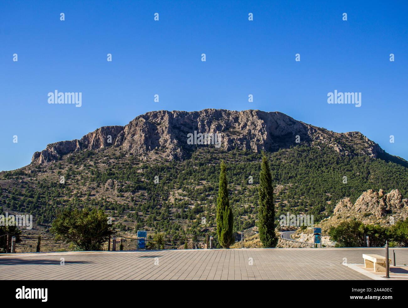 Landscape View from the Sanctuary of Saliente, Albox, Almeria Province, Andalusia, Spain Stock Photo
