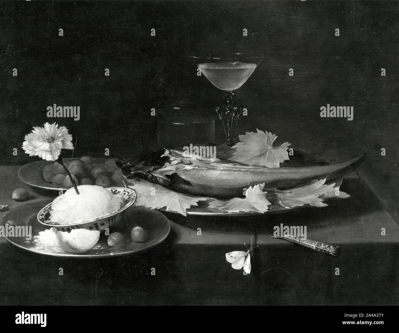 Still life, painting by unidentified artist, 1930s Stock Photo