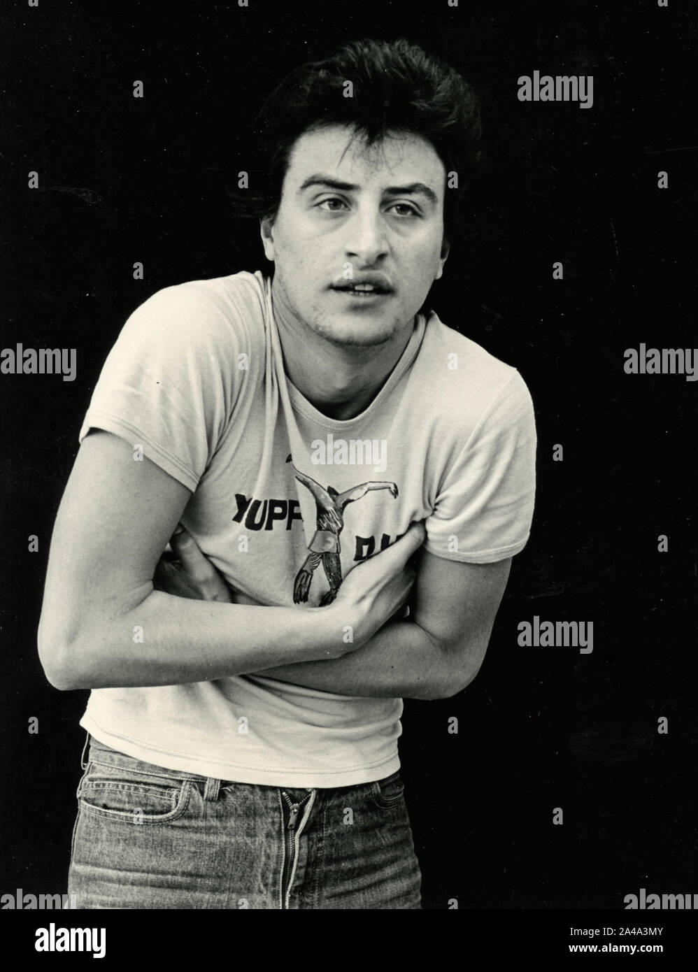 Italian actor Antonio Petrocelli in the theater play Tropico di Matera, 1970s Stock Photo