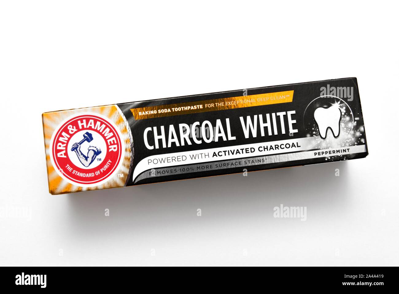 Arm & Hammer,Charcoal white Toothpaste Stock Photo