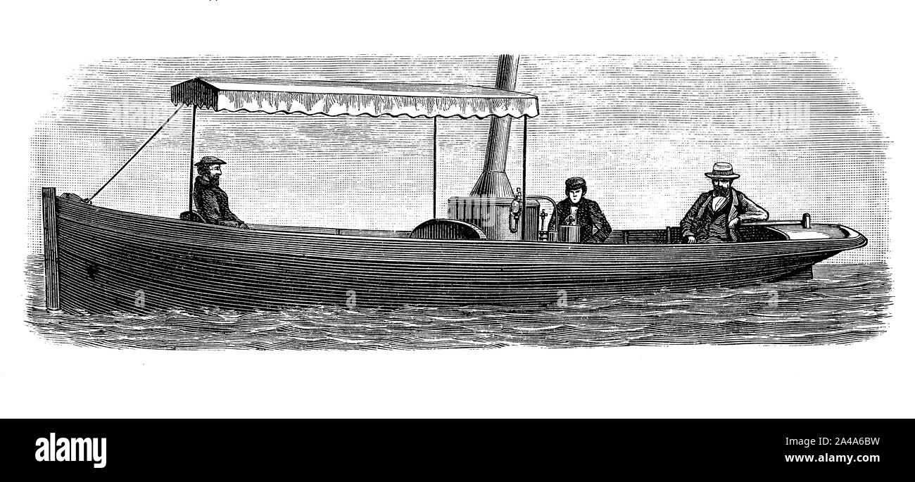 Steam powered boat illustration hires stock photography and images Alamy