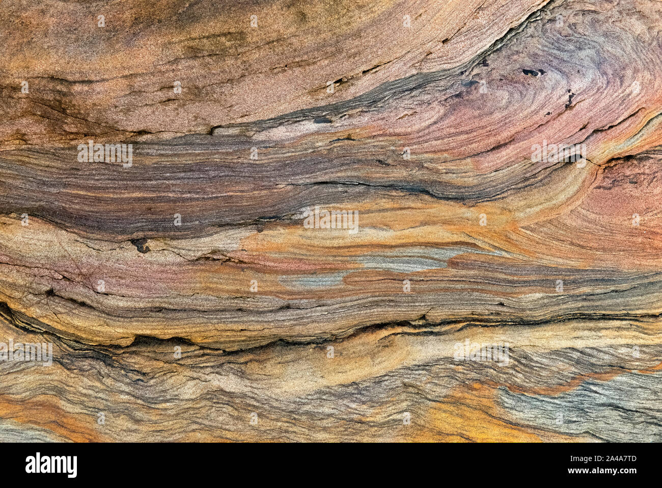 Sedimentary sandstone textured and coloured background Stock Photo