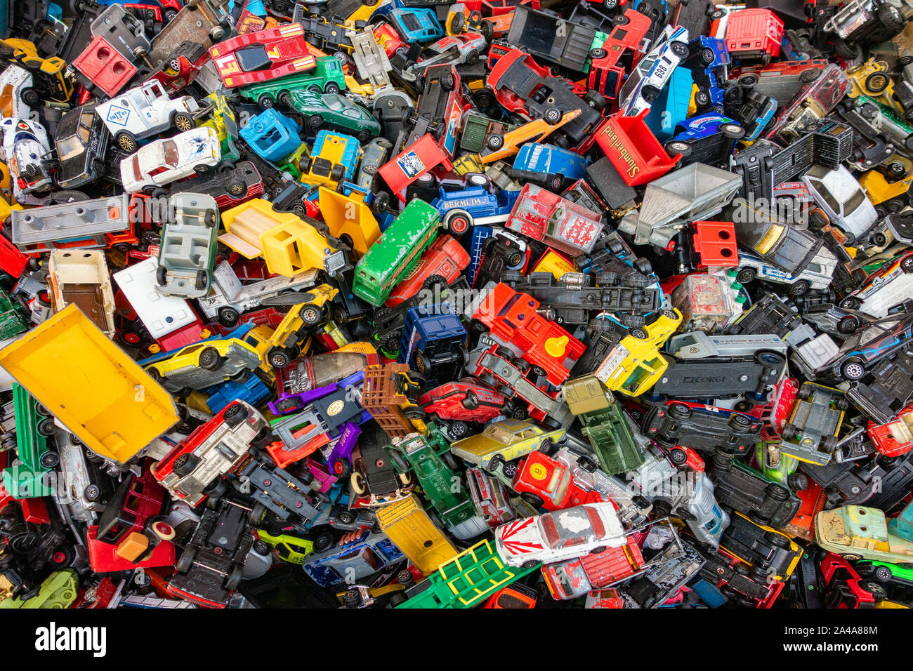 Large collection of metal toy cars Stock Photo Alamy