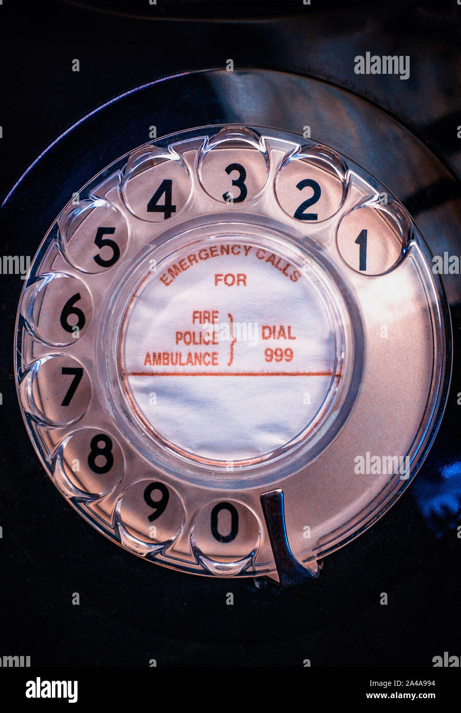 finger dial ring on old fashioned phone Stock Photo - Alamy