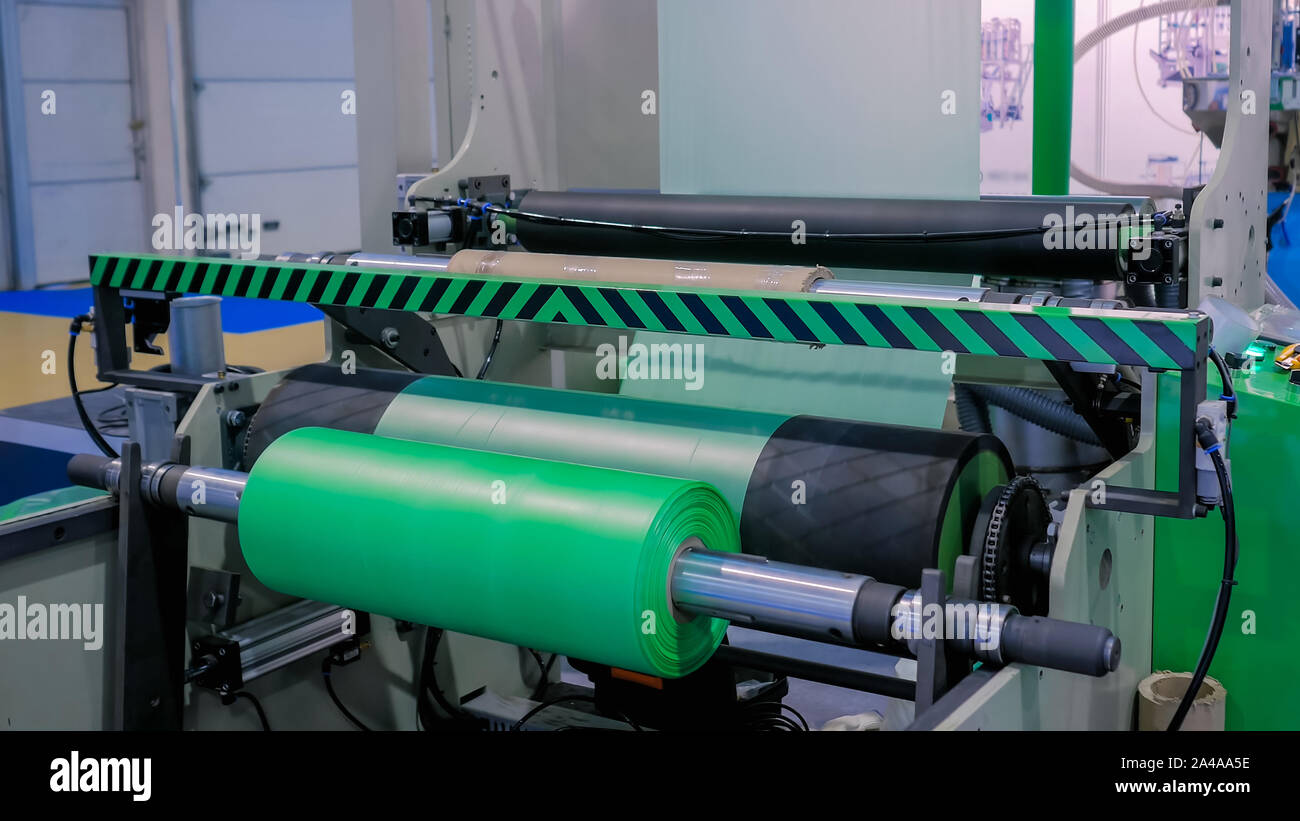 Automatic plastic bag making machine roller with green polyethylene