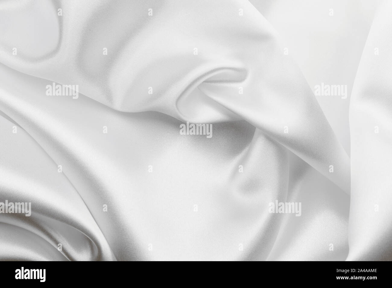 Elegant white satin silk with waves, texture background Stock Photo - Alamy