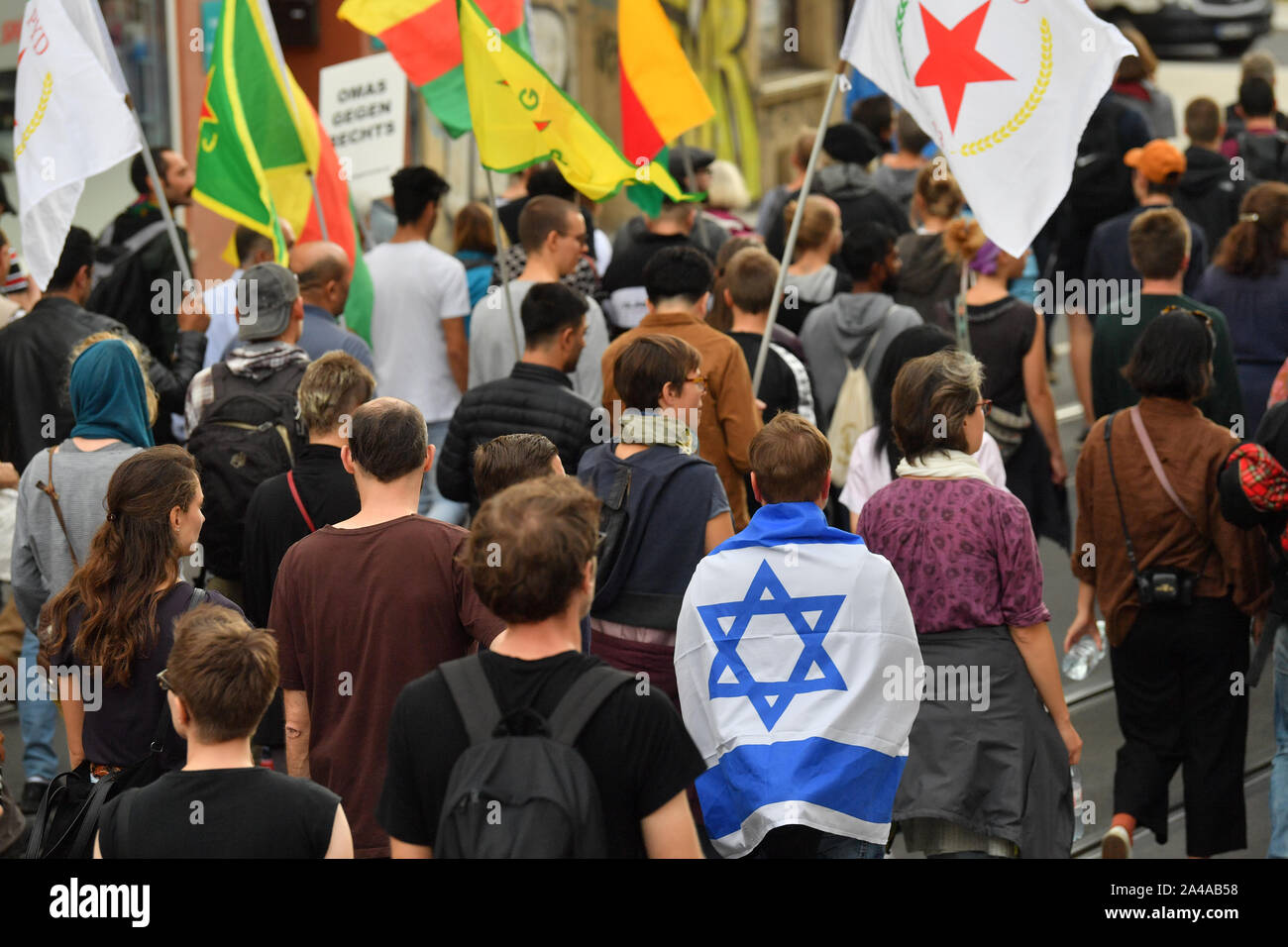 Halle Germany 13th Oct 19 13 October 19 Saxony Anhalt Halle Saale Participants Of A