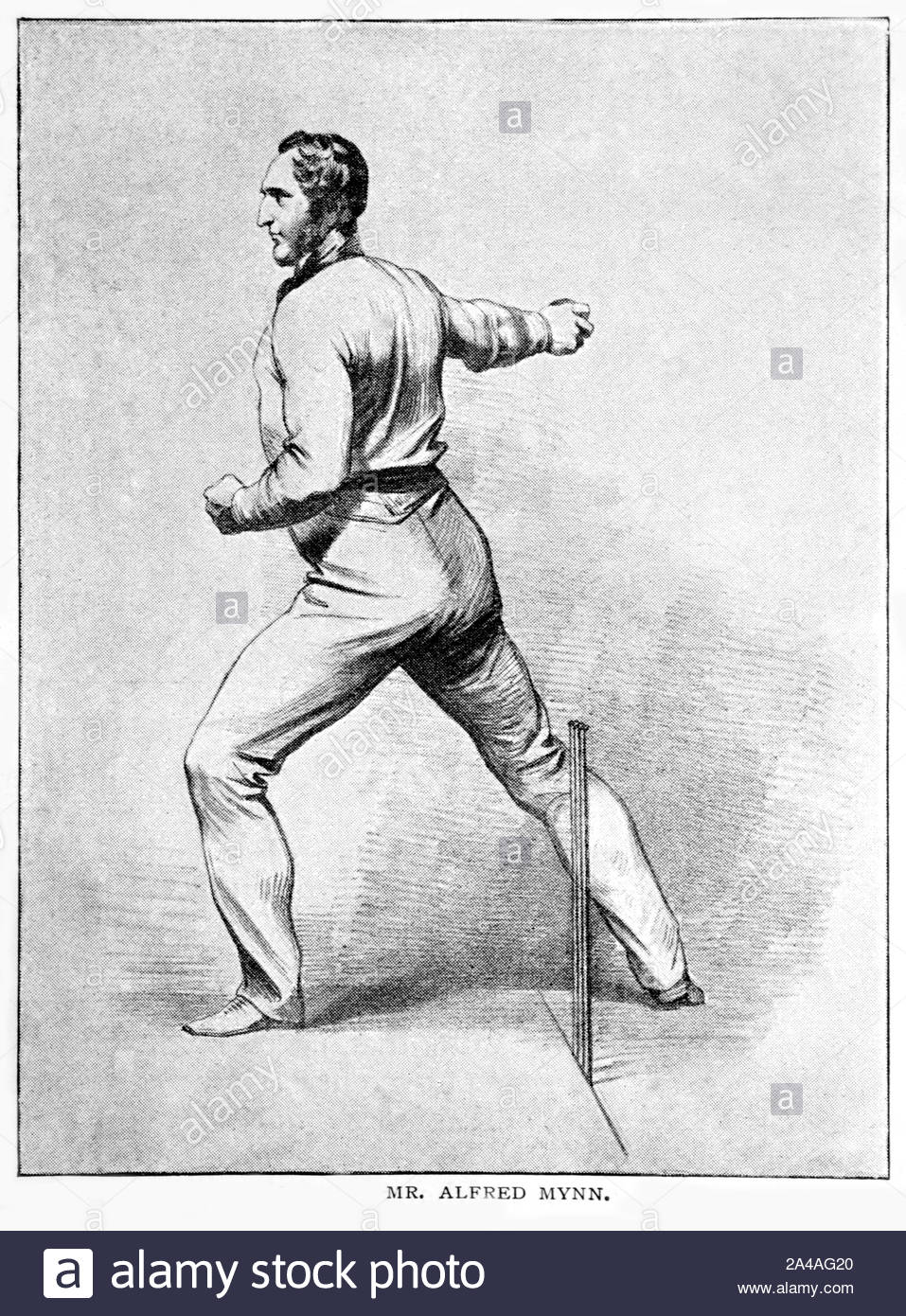 Alfred Mynn portrait, 1807 – 1861, was an English first class cricketer allrounder Stock Photo