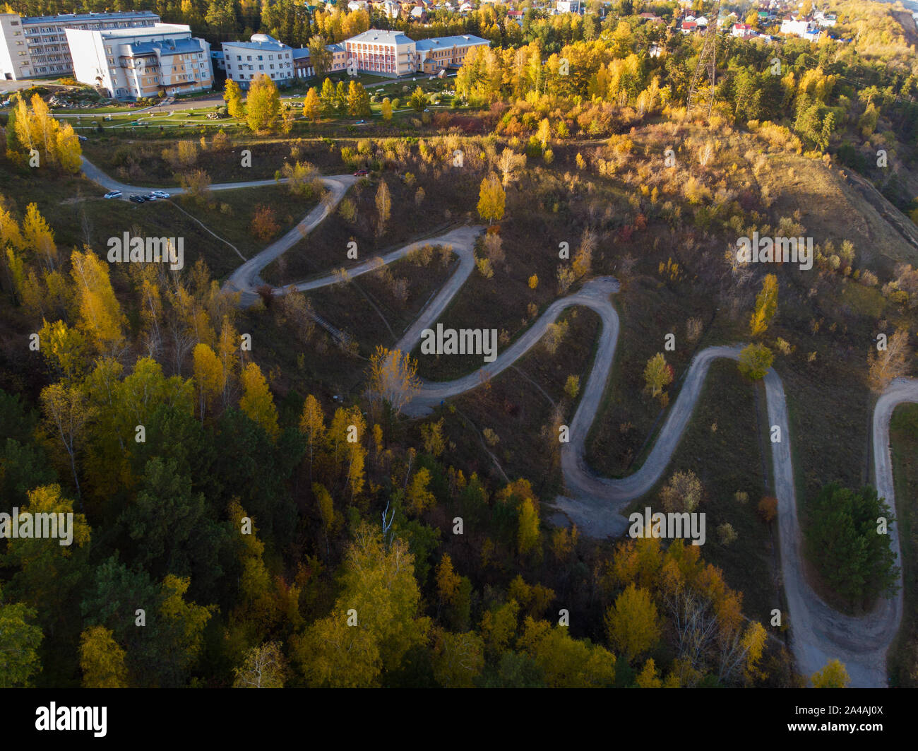 Aerial top vew winding hi-res stock photography and images - Alamy