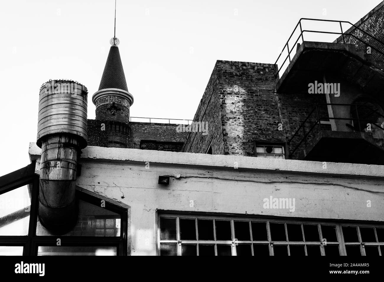 The Old Castle Brewery built in 1901 in the Cape Town city suburb of Woodstock in South Africa Stock Photo