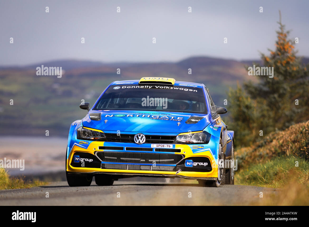Volkswagen Polo R5 in action in Donegal Stock Photo Alamy