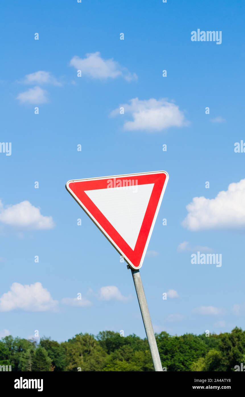 Give way road sign germany hi-res stock photography and images - Alamy
