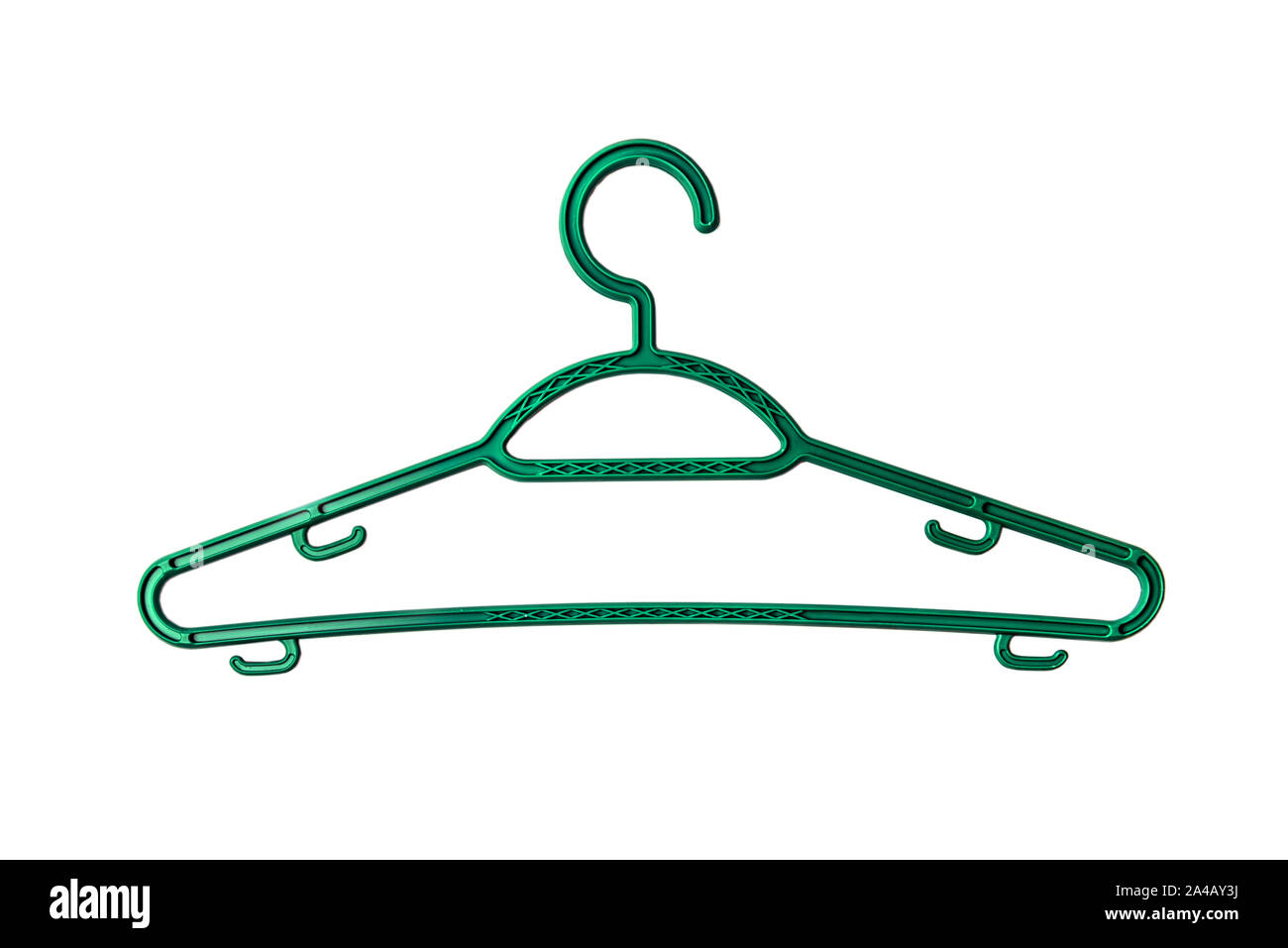 Green Plastic Hangers Isolated On White Background With Clipping Path Stock  Photo - Download Image Now - iStock