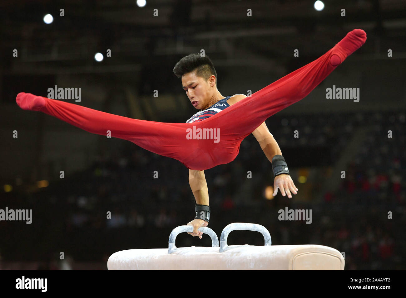 Stuttgart, Deutschland. 11th Oct, 2019. Yul MOLDAUER (USA), Pommel