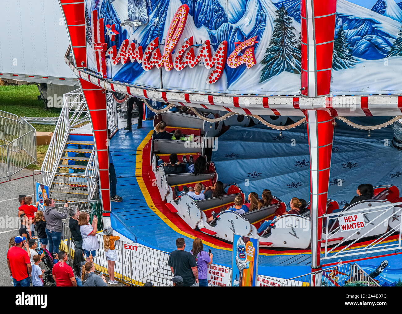 Himalaya Ride at Fair Stock Photo Alamy