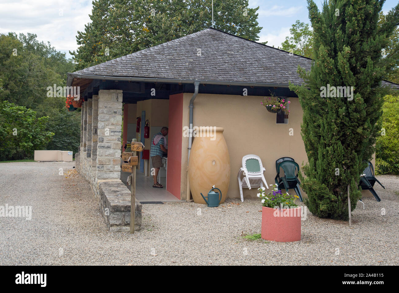 Navarrenx, Aquitaine, France, September 2019, facilities at a well run camp site. Stock Photo