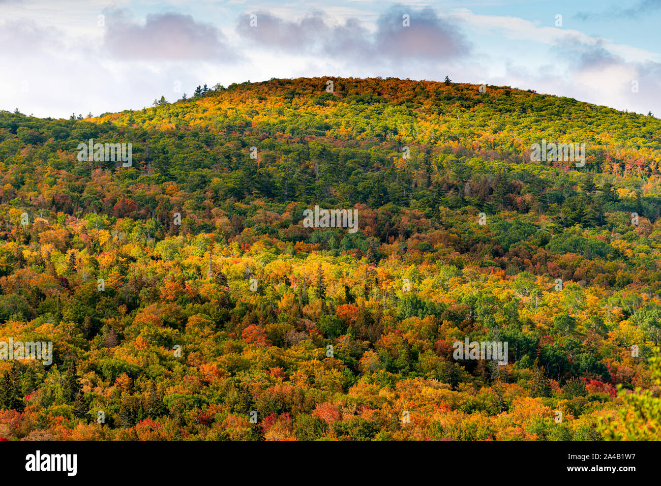 Autumn View from Brockway Mountain in the Keweenaw Peninsula in the Upper Peninsula of Michigan, USA. Stock Photo