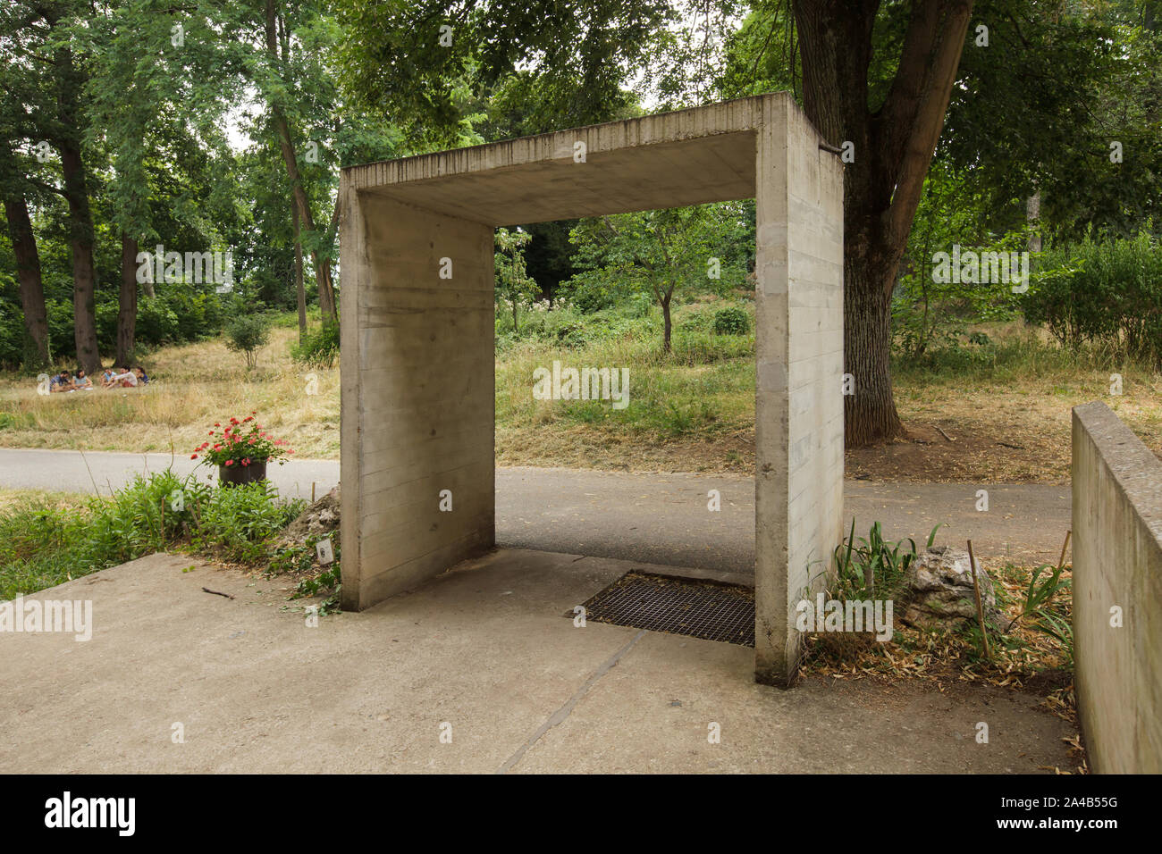 Entrance gate of the Monastery of Sainte Marie de La Tourette designed
