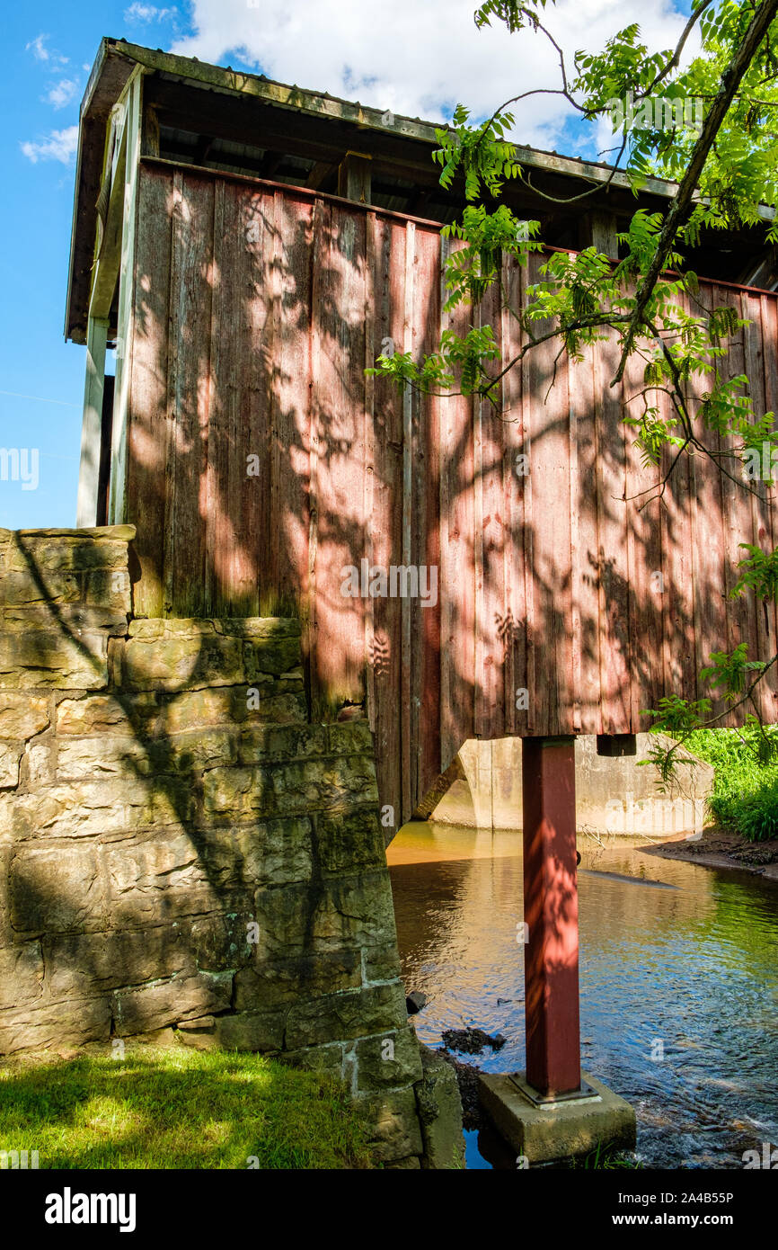 Red Covered Bridge, Red Bridge Road, Liverpool Township, Pennsylvania