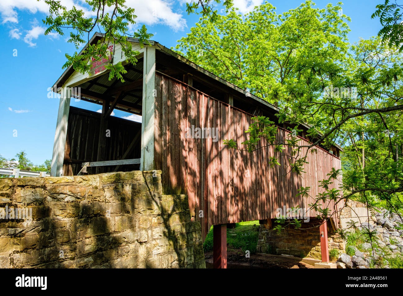 Red Covered Bridge, Red Bridge Road, Liverpool Township, Pennsylvania