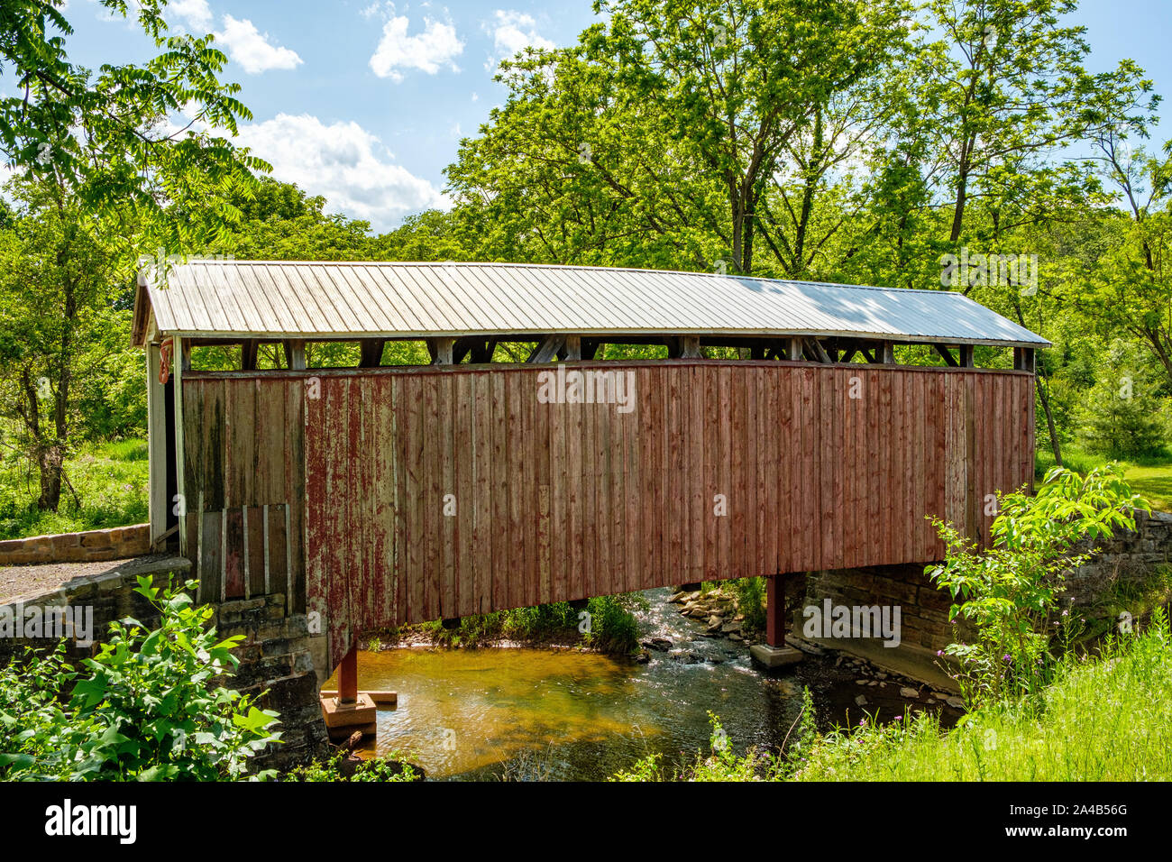 Red Covered Bridge, Red Bridge Road, Liverpool Township, Pennsylvania
