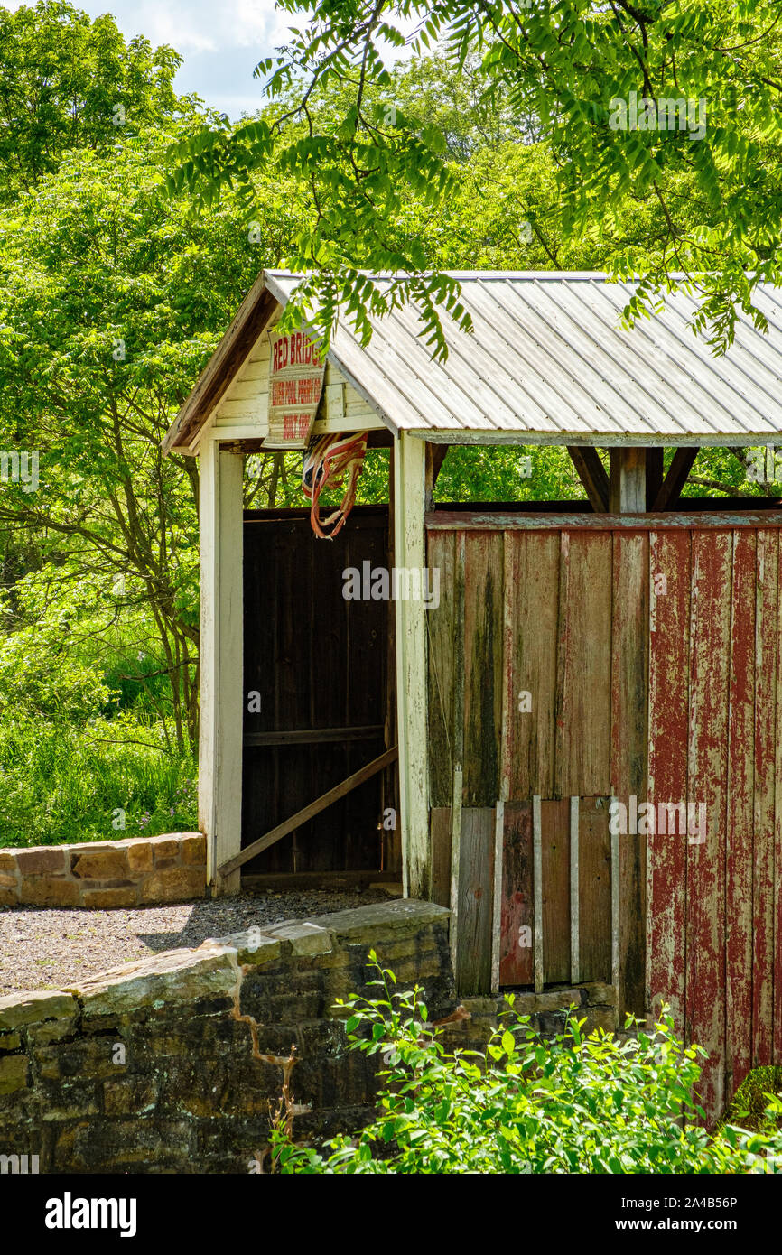 Red Covered Bridge, Red Bridge Road, Liverpool Township, Pennsylvania