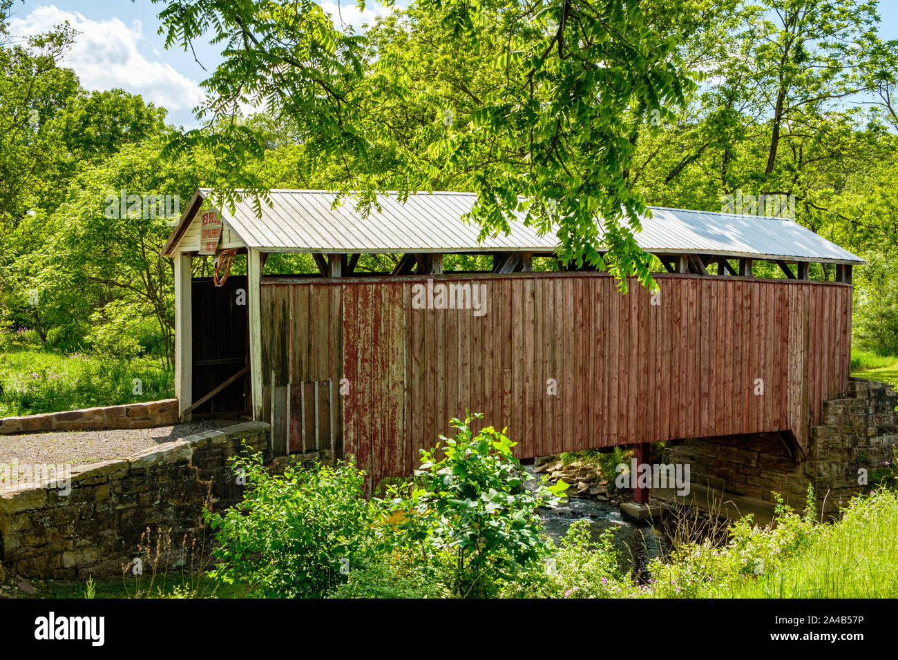 Red Covered Bridge, Red Bridge Road, Liverpool Township, Pennsylvania