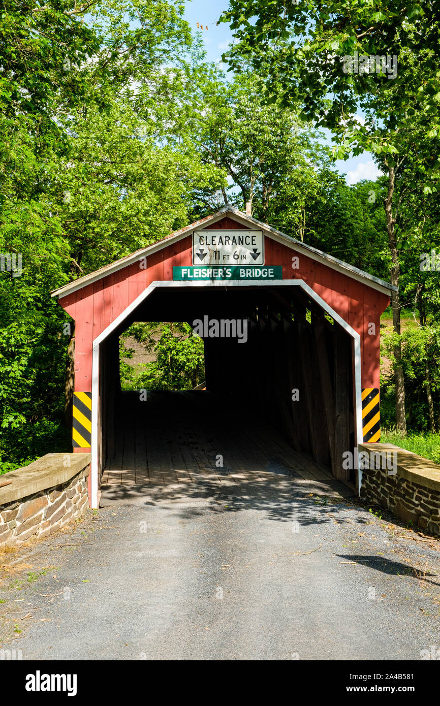 Fleishers Covered Bridge, Fairground Road, Oliver Township Pennsylvania