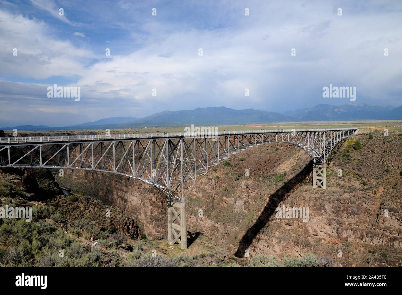 The Rio Grande Gorge bridge, sometimes called the Taos Gorge, on US64 just outside Taos, New Mexico. Stock Photo
