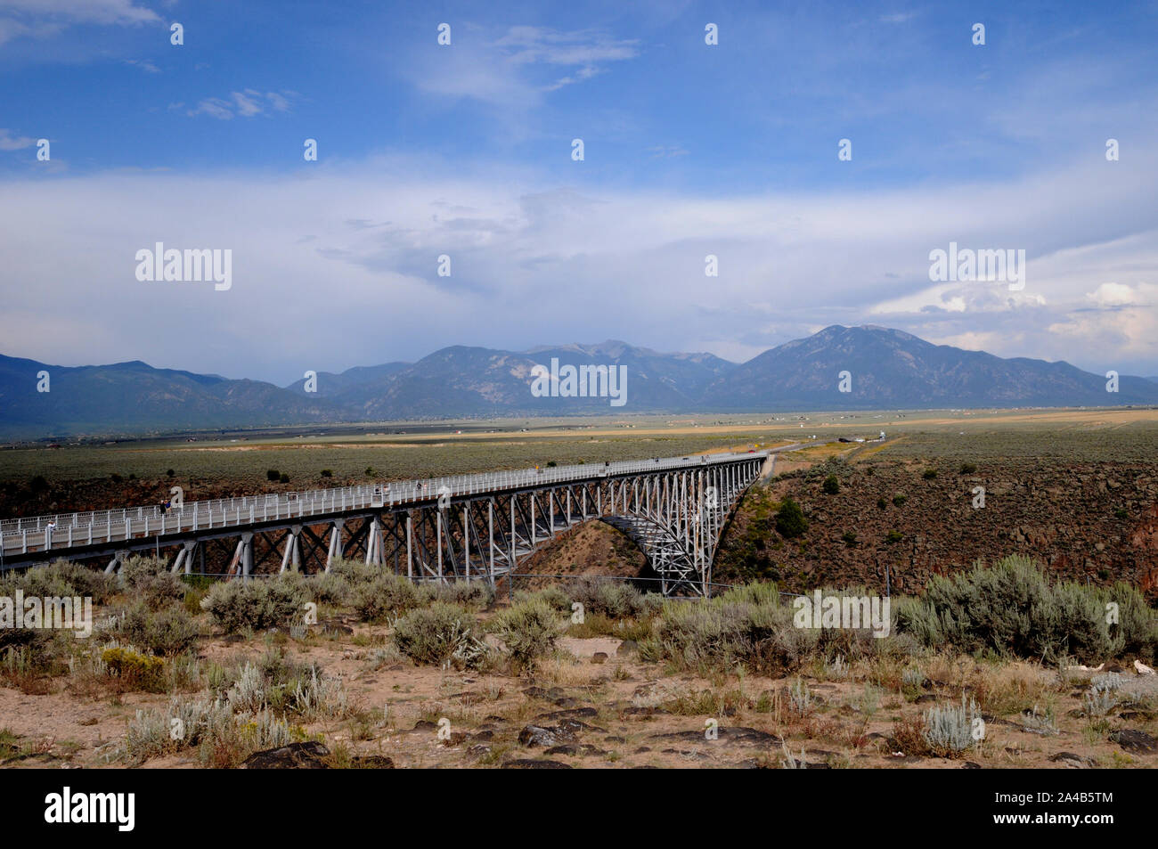 The Rio Grande Gorge bridge, sometimes called the Taos Gorge, on US64 just outside Taos, New Mexico. Stock Photo