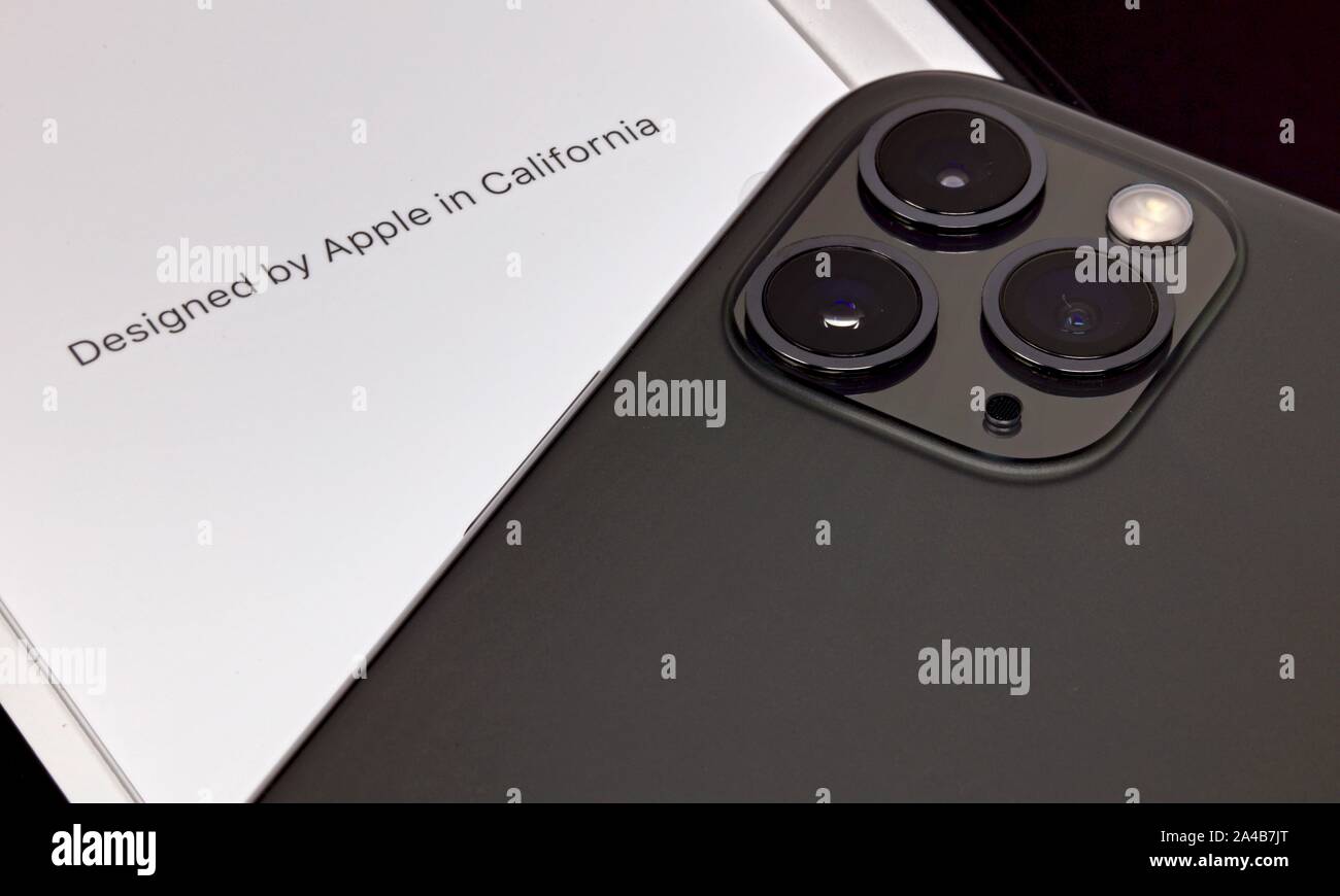 iPhone 11 Pro Max with it’s amazing new triple-camera system Stock Photo