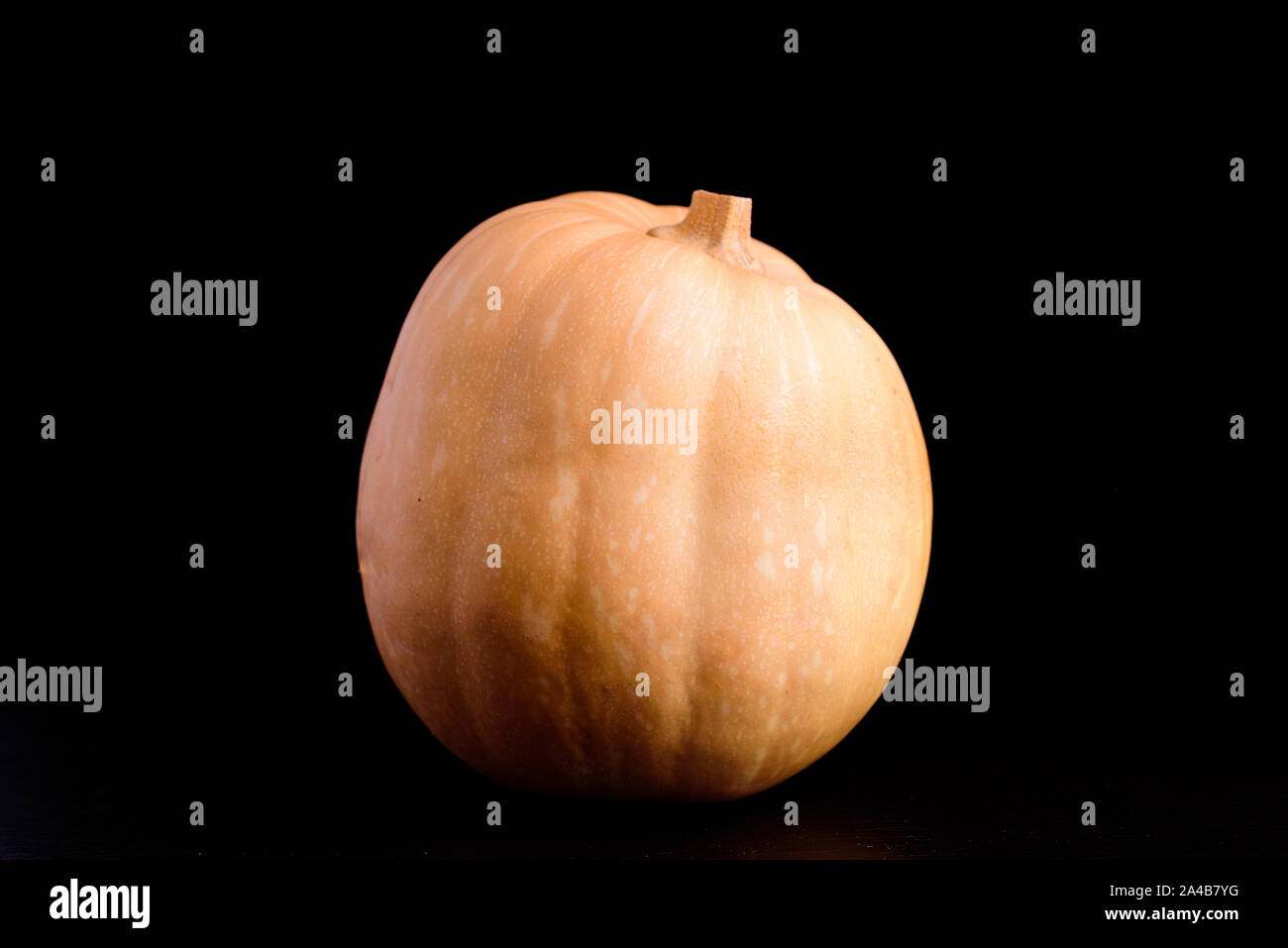 orange pumpkin on black background Stock Photo - Alamy