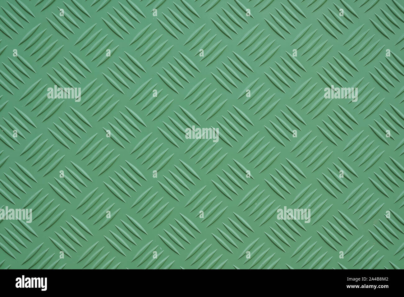Checker plate green Stock Photo