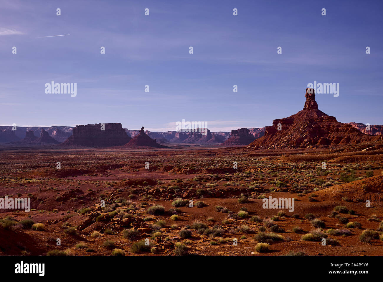 The landscape of Valley of the Gods, Utah, USA Stock Photo