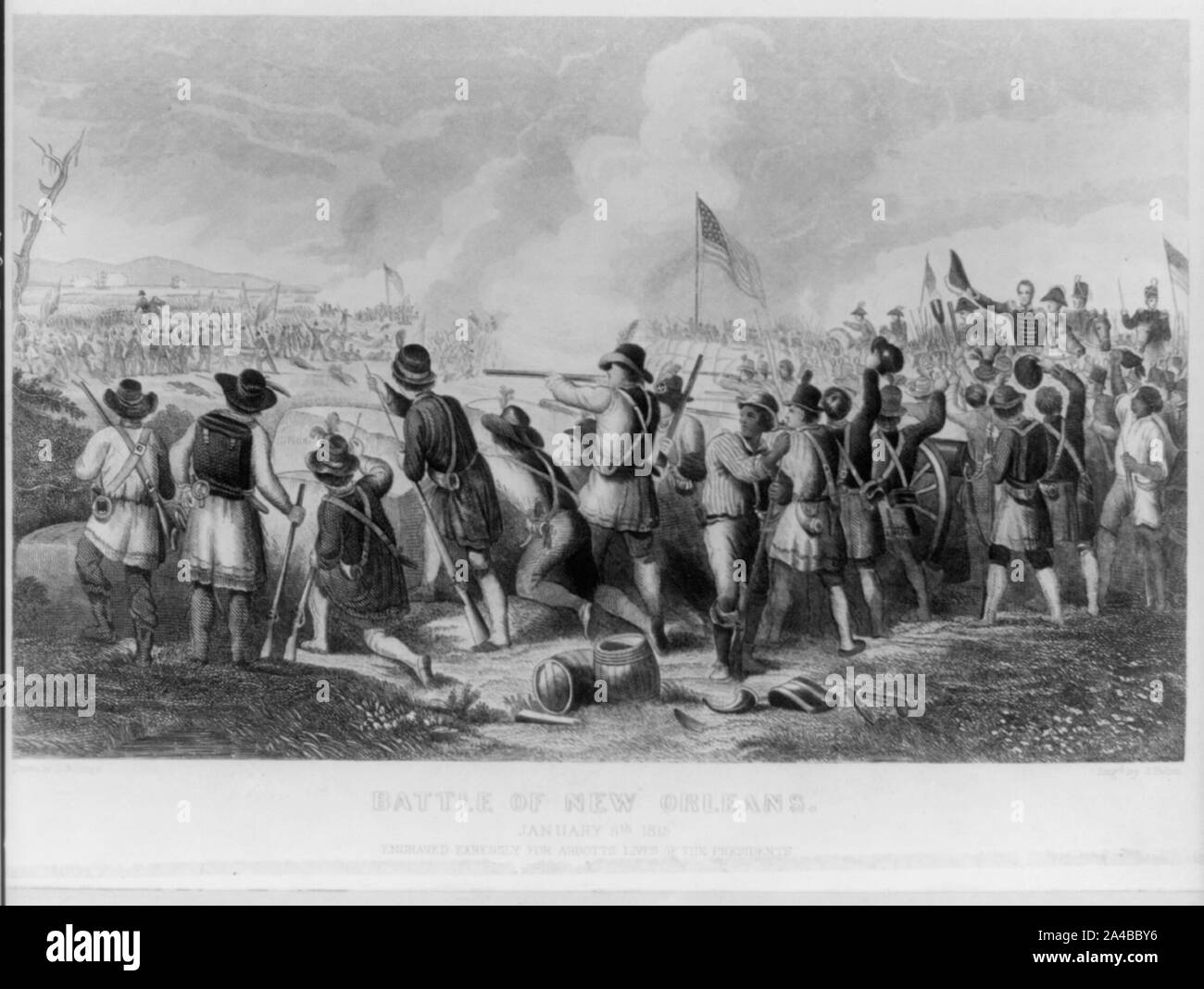 The Battle of New Orleans January 8th 1815 / drawn by O. Pelton Stock