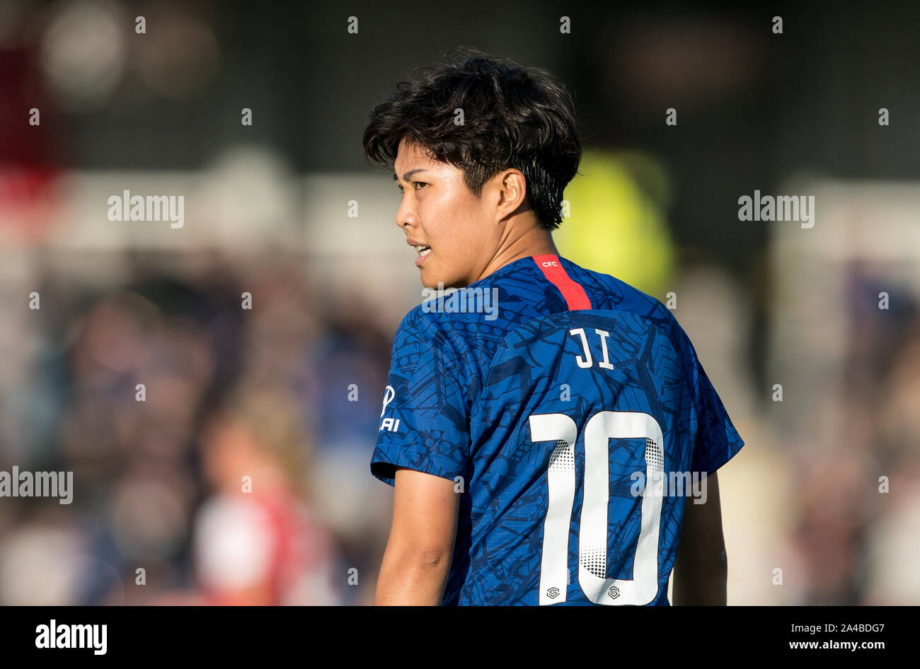 Kingston, UK. 13th Oct, 2019. Ji So-yun of Chelsea Women during the FAWSL match between Chelsea Women and Arsenal Women at Kingsmeadow Stadium, Kingston, England on 13 October 2019. Photo by Andy Rowland. Credit: PRiME Media Images/Alamy Live News Stock Photo